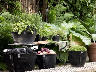 Recycled rubber baskets