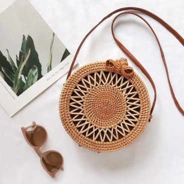 Round Rattan Bag 