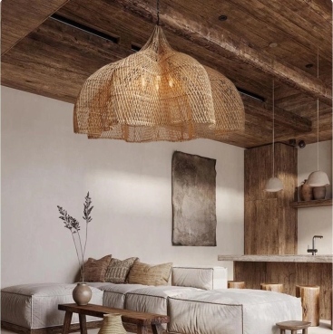 ChuSe Rattan Hanging Lampshade