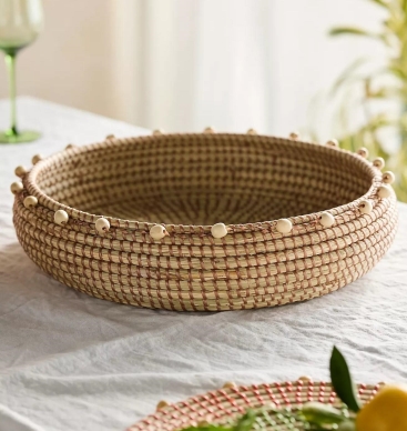 Seagrass woven bowl