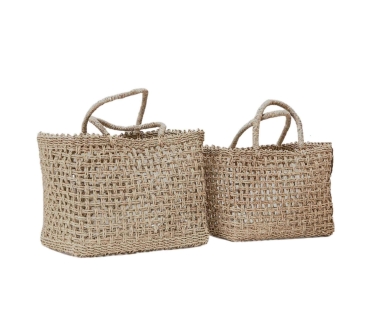 Woven Seagrass Shopping Bags