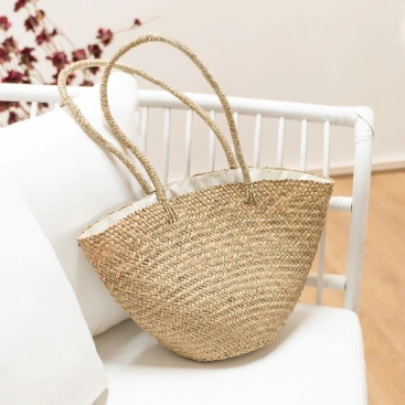 Woven Seagrass Shopping Bag