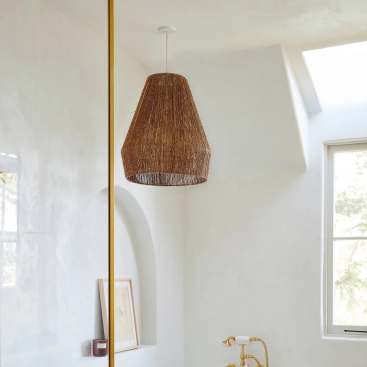 DIAMOND JUTE HANGING LAMPSHADE