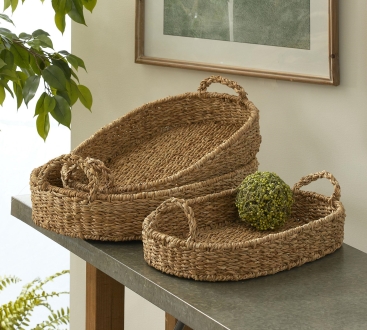 Seagrass Oval Trays