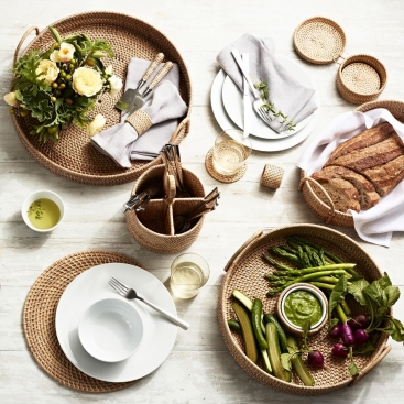 Rattan Woven Oval Tray