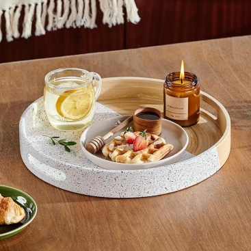 Spun Bamboo Serving Trays